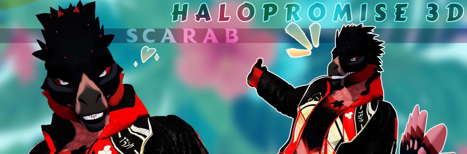 Halo's raptor oc retextured on Neochroma's Raptor Lady avatar. The raptor lady was edited to be male with a new feather crest, tail and outfits. The outfit shown here is by Virtual Threads